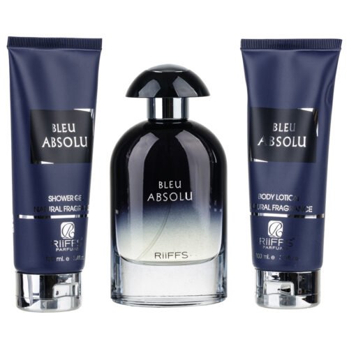 Set Cadou Bleu Apsolut Apa de Parfum 100ml+Gel Dus 100ml+Lotiune de corp 100ml,Riffs