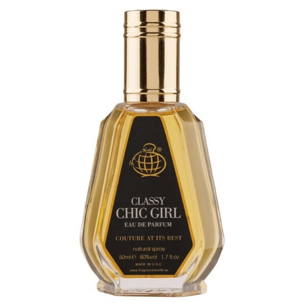 res_53e726169f5e59d2ca5900d9c8a042f5 Apa de Parfum Classy Chic Girl, Fragrance World, Femei 50ml